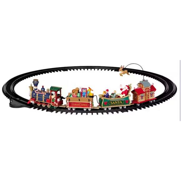 LEMAX The Starlight Express Train Set Holiday Village Sights Sounds 04232 *read - Picture 1 of 14